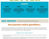 Parent/Guardian Newsletter | Kid Skill Sheet – August 2022